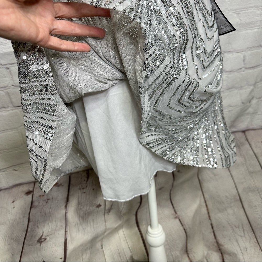 B. Darlin Juniors Sequined Mini Fit & Flare Dress - Picture 7 of 13